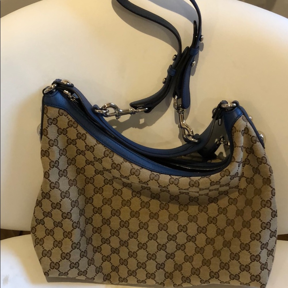 Gucci canvas shoulder bag